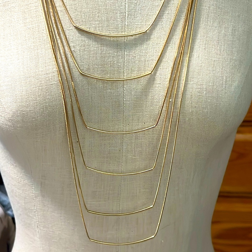 Gold Chain Six Layer 40” Necklace.